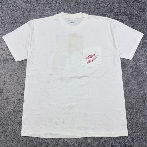 Marlboro, Vintage 90s Marlboro Wild West Pocket T Shirt Mens XL White Cowboy Single Stitch