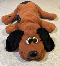 Vintage Tonka Pound Puppy Plush 1985 Brown Black Large 17" Dog Korea