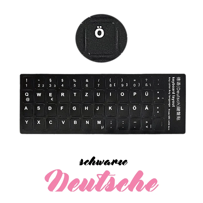 Tastaturaufkleber Deutsch Arabisch Russisch عربي Sticker Notebook  +1gratis ✅