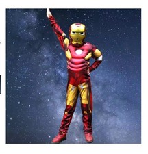 Iron Man Children Cosplay Costume Kids Fancy Dress Suit Clothes Mask Size M
