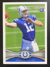 Andrew Luck 2012 Topps Football Rookie Card Indianapolis Colts #140. rookie card picture