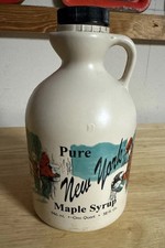 Empty Pure New York Maple Syrup Grade A Dark and Robust Flavor QUART Jug Decor