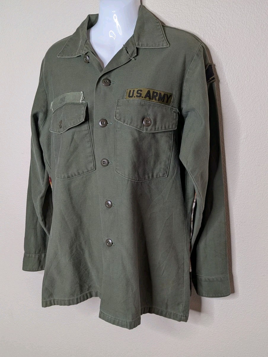 Upcycled Pendleton Aztec Native Army Jacket DIY W… - image 2