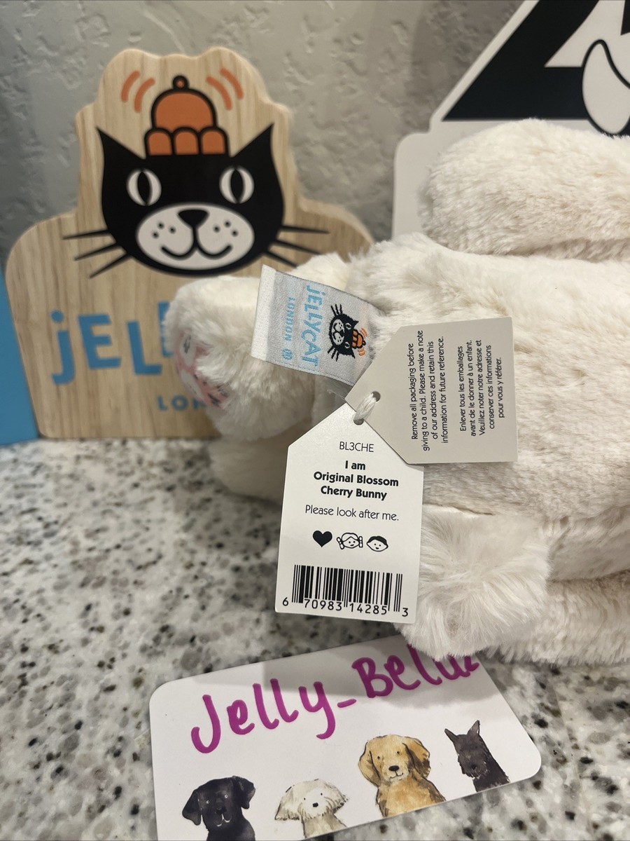 with TAG Plush Rabbit Jellycat Bashful Blossom Cherry Bunny