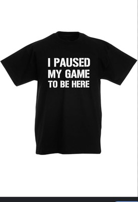 T-Shirt I Paused My Game To Be Here lustig Gaming Gamer Top Geschenk Kind 9-11 Jahre