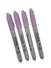 BOYSENBERRY Sharpie Markers Fine Point Permanent Marker Lot Of 4 (Light Purple)