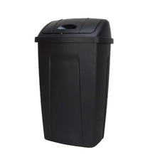 Mainstays Kitchen Trash Can, 13 Gallon Plastic Garbage Bin with Swing Top Lid
