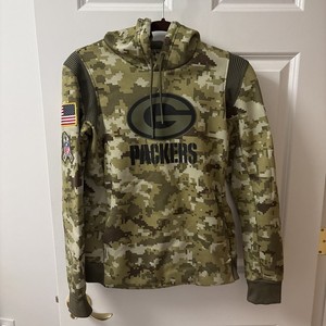 Green Bay Packers Salute To Service Hoodie Adult Size S