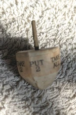Vintage Ceramic Pottery Kilned Dice Dreidel Spinning Top Japan Unique 