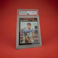 Bert Blyleven Signed 1971 Topps Card #26 PSA / Auto 10- HOF-Rookie Card-AWESOME. rookie card picture