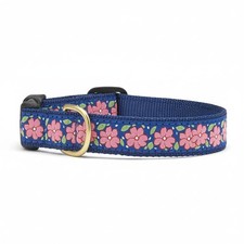 1 PC Pink Garden Pattern Dog Collar Small 9 to 15 Inches 5/8" Narrow Width