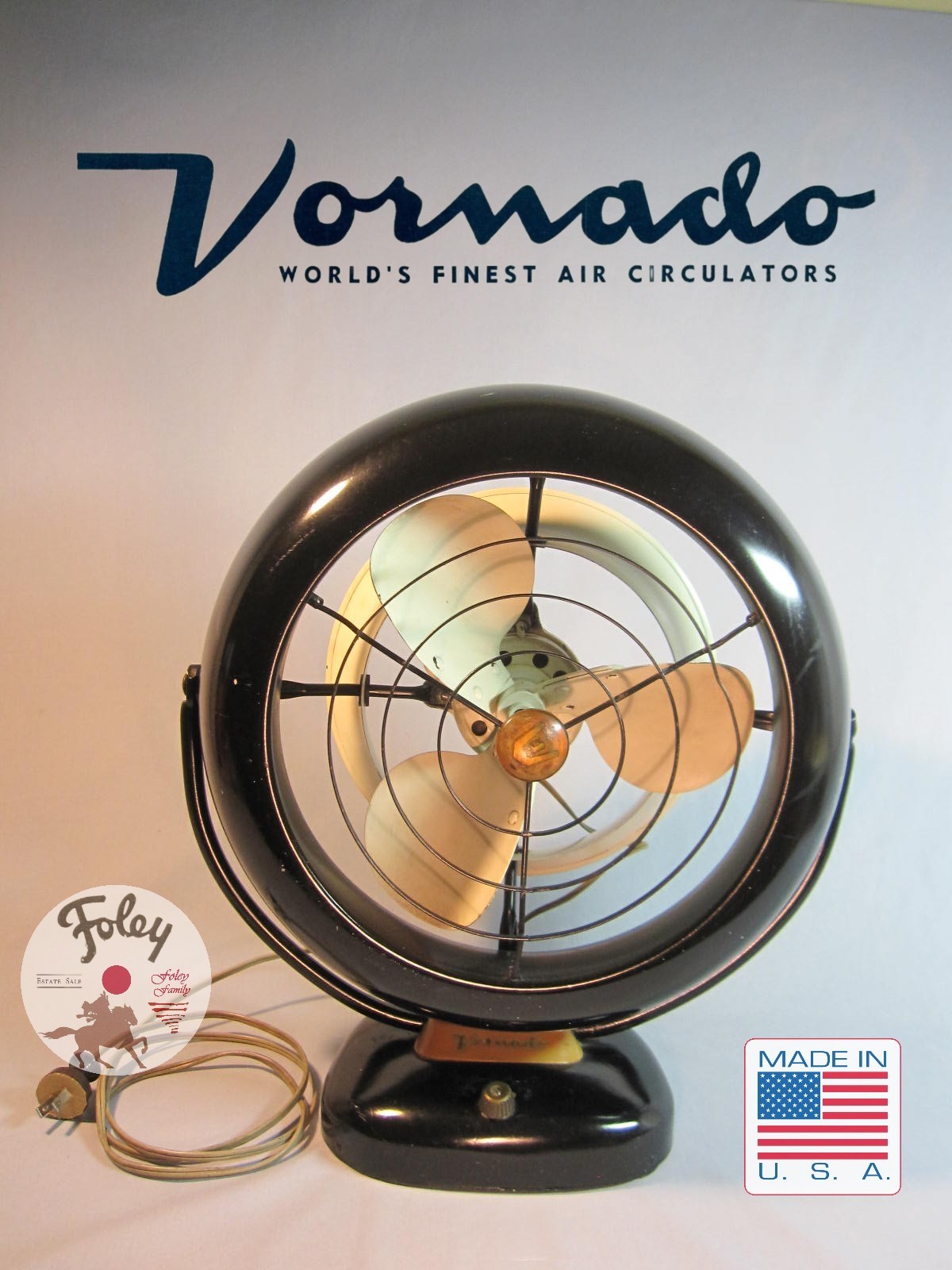 Mid Century Vornado Electric Fan ~ LARGE Vintage Made in USA