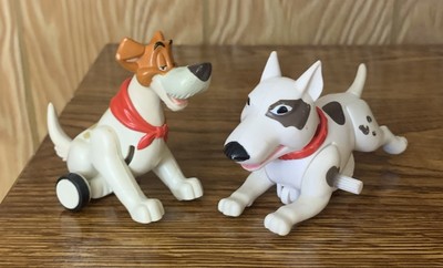 Burger King Toy Story Sid s Bull Terrier Skud Wind-up Figure 1995 & Oliver & Co