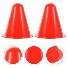 30Pcs Durable Training Cones for Roller Skating Plastic Mini Marker Red