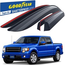 Sun Rain Visors Rain Guards for 2009-2014 Ford F-150 SVT Raptor SuperCrew