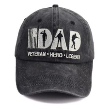 Father  s Day Birthday Gift for Dad, Dad Hat from Daughter Son, One Size Black