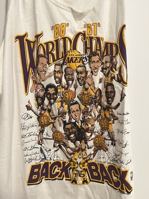 Vintage 87/88 Los Angeles Lakers World Champs Back To Back Muscle Shirt- Size XL