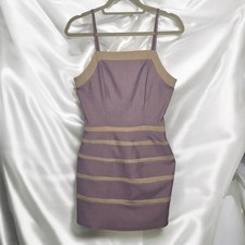 Vintage Purple Mini Dress Woman Small Sleeveless Made in USA Back Zip Party Y2K