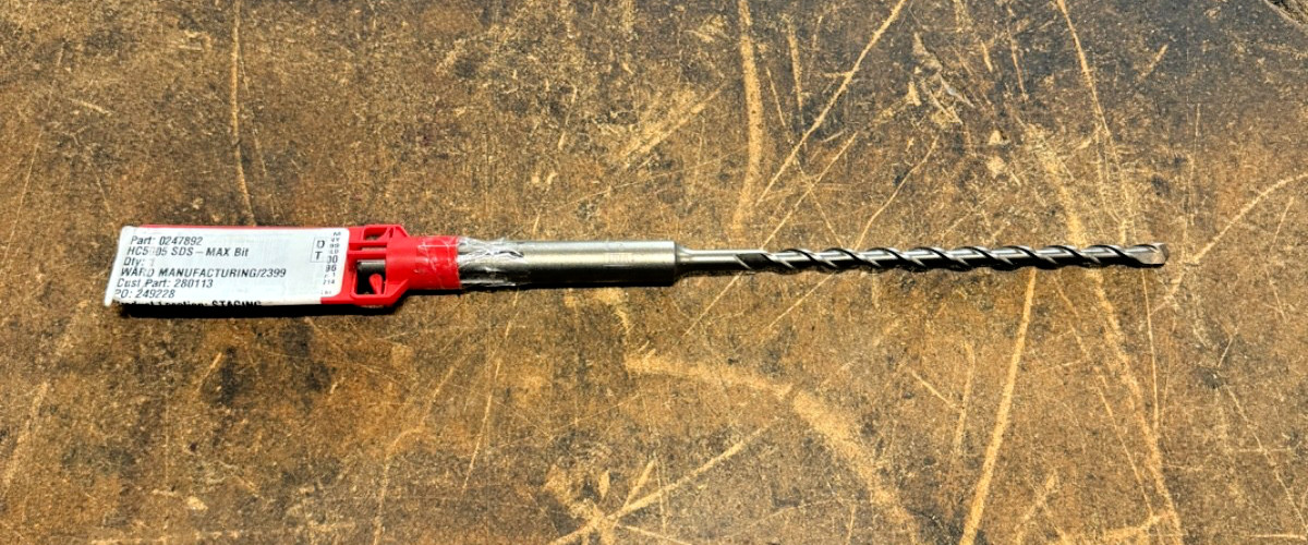BOSCH 3/8", SDS-MAX, Solid Carbide Rotary & Hammer Drill Bit 8" Use 13" OAL (NEW