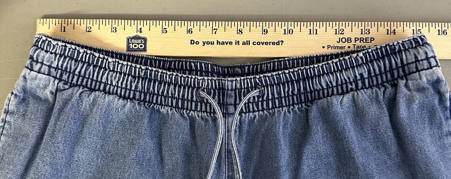 Basic Editions Pull On Drawstring Embroidered Cro… - image 6