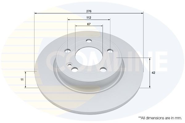 Brake Disc Rear Solid Fits Mercedes-Benz A-Class B-Class CLA COMLINE ADC5097