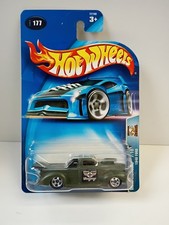 2003 Hot Wheels #177 Work Crewsers 7/10 1940 FORD Flat Dark Green w/Chrome 5 Sp