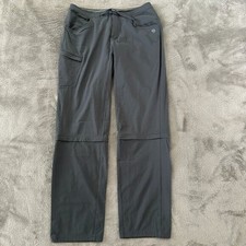 Mountain Hardwear Gray Convertible Zip Off Pants Shorts Women's 8 Hiking Outdoor
