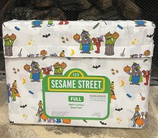 New Sesame Street Workshop Full 4 Piece Holiday Halloween Bed Sheet Set Elmo