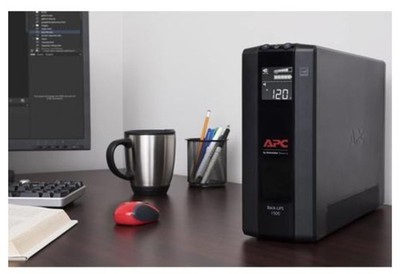 APC BX1500M, Back-Ups Pro, 120VAC, 12.5A, 900W, LCD Interface with Audible Alarm
