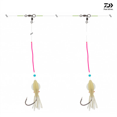 Daiwa GrandWave Seehecht Vorfach #5/0 300cm Meeresvorfach Circle Hook 3 Haken