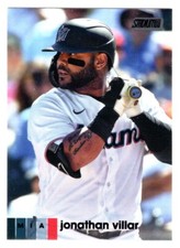 JONATHAN VILLAR  MARLINS  2020 TOPPS STADIUM CLUB #41 - BLACK FOIL PARALLEL