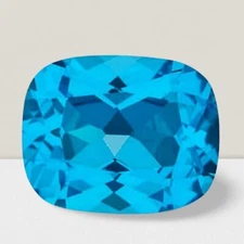 Blue Topaz Cushion Cut Gemstone 1.20 Cts - 8x6 mm Flawless Loose Gem
