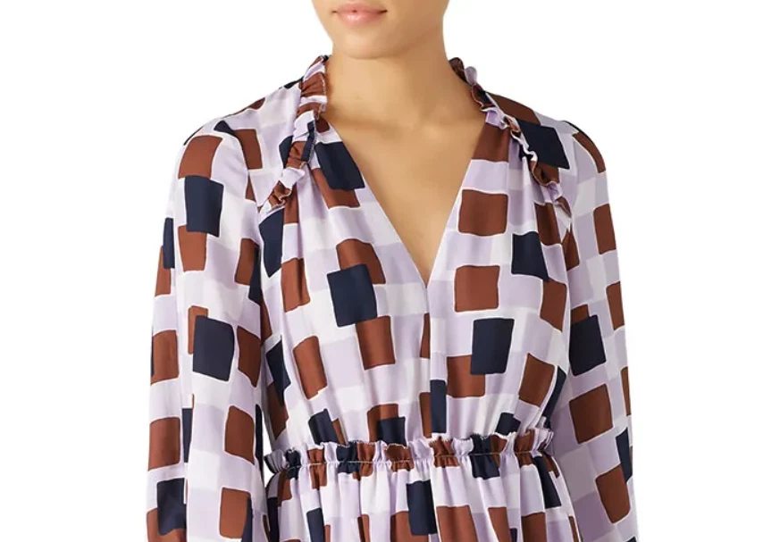 Mini abito Kate Spade Geo Squares multicolore taglia 4