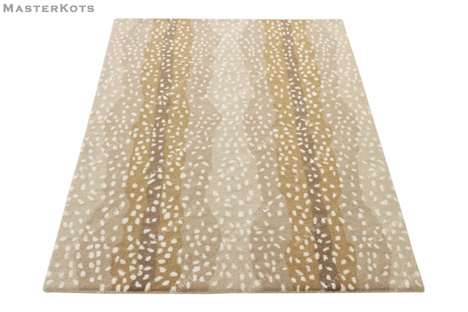 Антилопа - бежевый, ручной стеганой 100% шерсти мягкий ковер ковер - Изображение 2 из 4