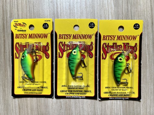 Strike King (Lot Of 3) Bitsy Minnow Squarebill Crankbaits, Bass Fishing! NWT! - Picture 5 of 12