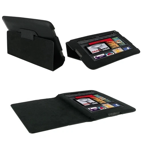 rooCASE for Amazon Kindle Fire HD 7" Leather Folio Case Black - Image 3 of 3
