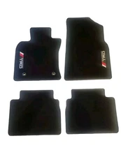 FOR 18-23 Toyota Camry Car Floor Mats Carpet 4PC Set - Black W/EMBLEM V