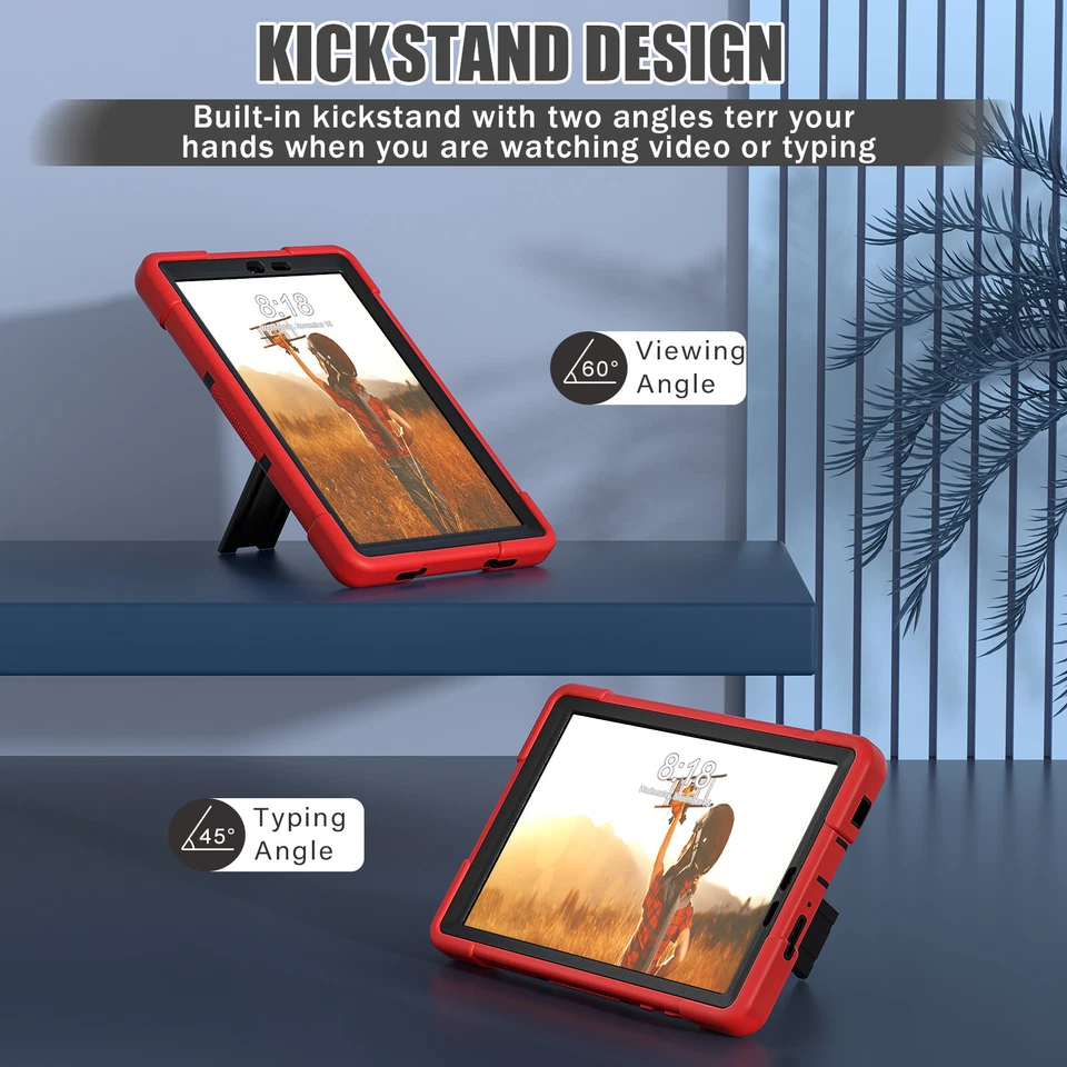 For TCL TAB 8 / TCL TAB 8 LE 8" Tablet Shockproof Hard Bumper Cover Stand Case - Image 3 of 4