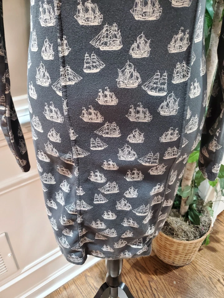 Vestido para mujer Billa Bong negro poliéster cuello redondo manga larga hasta la rodilla L Foto 4 de 4