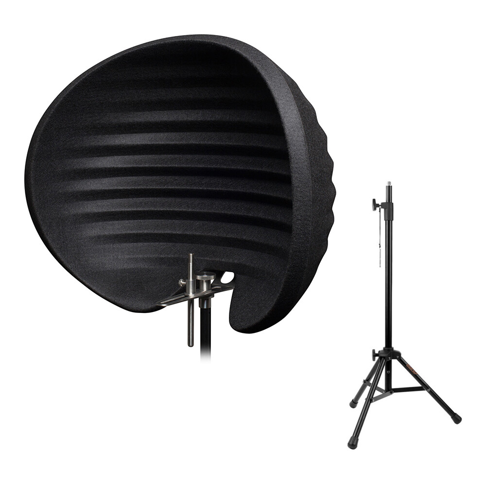 ASTON MICROPHONES Halo Shadow マイクスタンド付き Aston Microphones Halo Reflection Filter- Black w/ Mic Stand