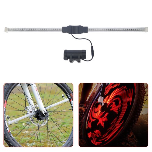 64 LED Bike Wheel Spokes Light Motor Tire Luces Lamp Image For Night Riding USA
