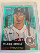 2022 Topps Chrome Platinum Michael Brantley Aqua Lava Refractor 34/299 Astros