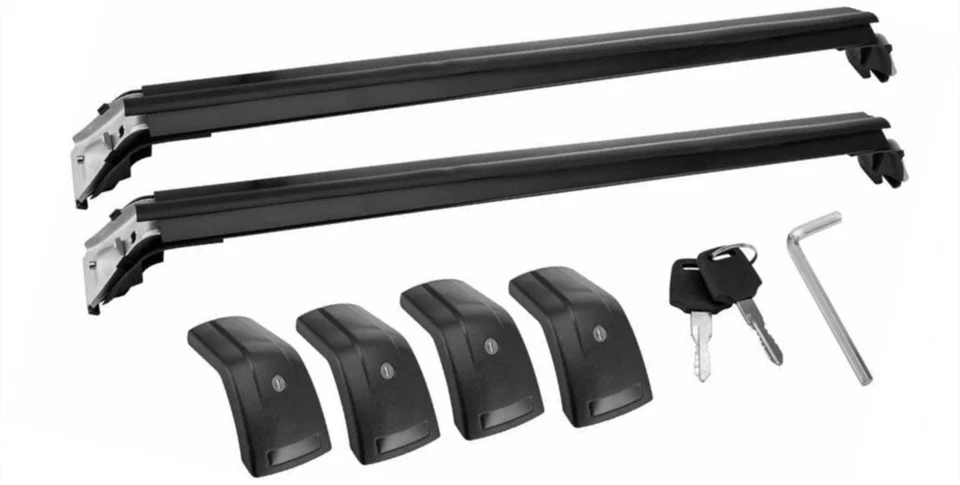 Barra transversal portaequipajes de techo de 2 piezas apta para BMW X1 E84 2010-2015 Foto 3 de 4