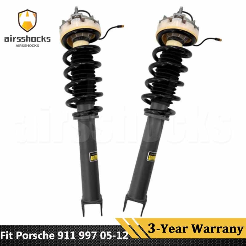 Pair Rear Shock Absorbers Struts Assembly w/ PASM Fit Porsche 911 997 05-2012