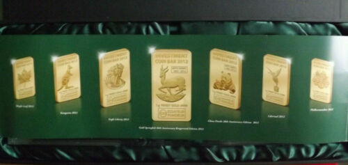 *Malawi * Investment Coin Bar Collection 2012 * 7x1g 9999 Gold PP (Schr) - Picture 1 of 10