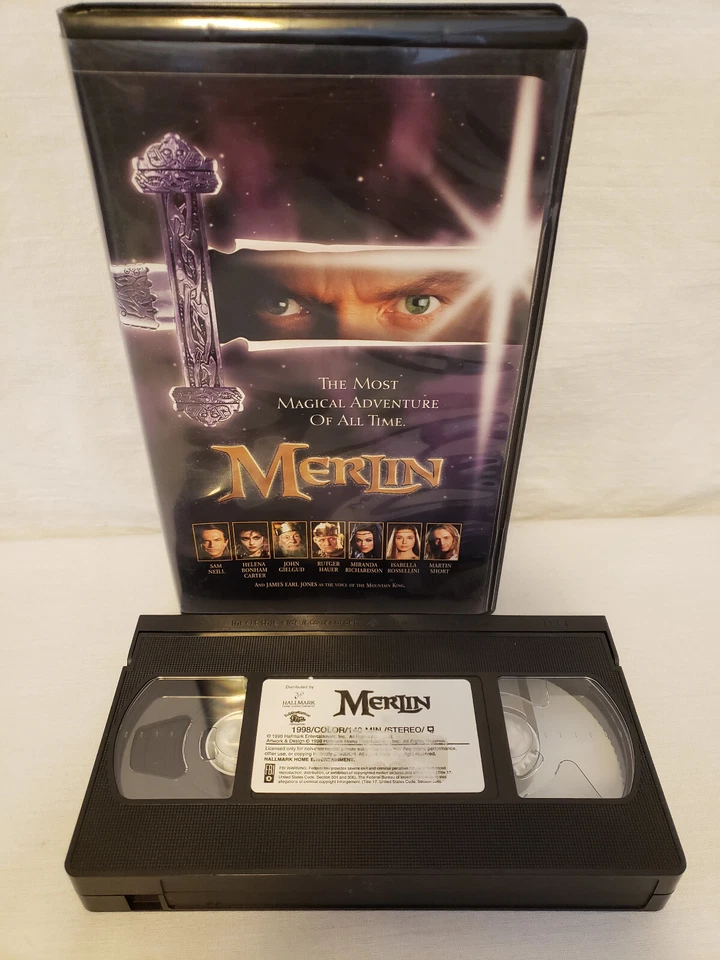 VHS Merlin The Most Magical Adventure of All Time Sam Neill John Gielgud - Image 4 of 4