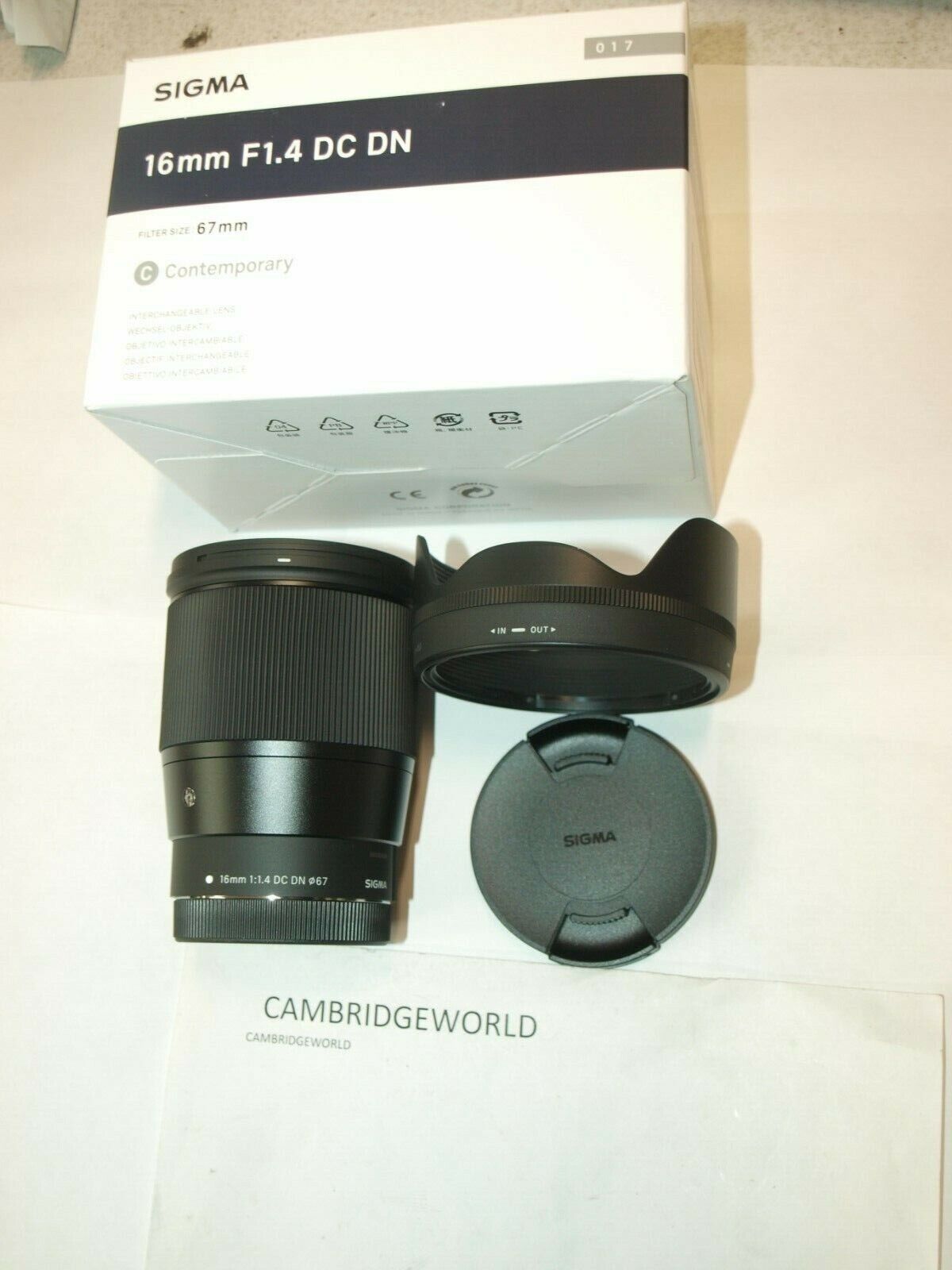 Sigma 16mm f/1.4 DC DN Contemporary Lens for Sony E with PC Software & Acc  Kit 402965 A