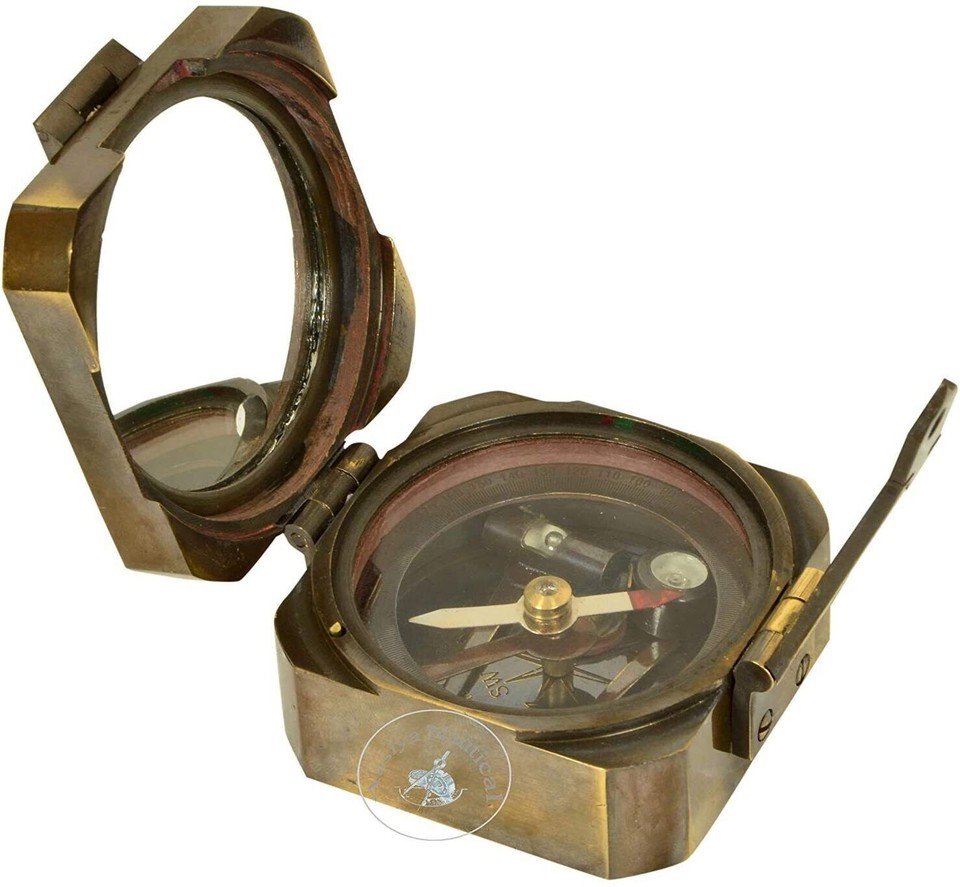 Kelvin & Hughes Natural Sine Brunton 1917 Compass Brass Mining
