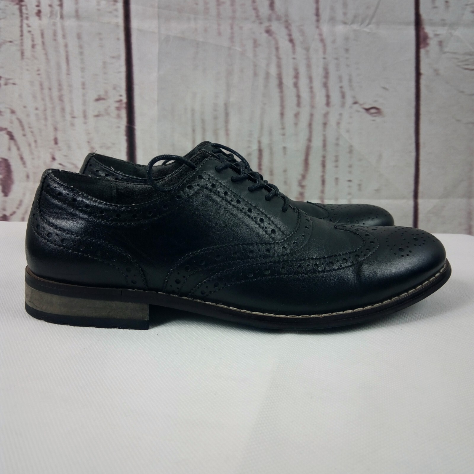 SAOLA Scarpe eleganti Nunn Bush Memory Foam da uomo in pelle nera 9M