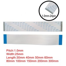 24Pin 1mm 1.0 Pitch FFC FPC Flexible Flat Cable AWM VW-1 20624 80C 60V A B Type